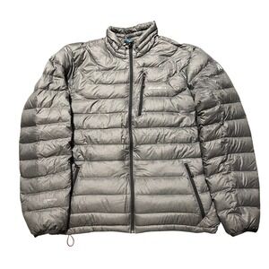 Eddie Bauer First Ascent StormDown 800 Puffer Jacket Mens Large Gray Heather Zip